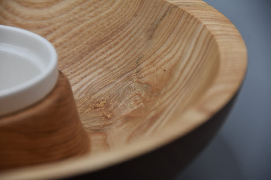 The "Morning Mist" Spalted Ash Chips & Dip Set