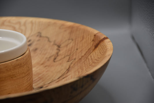The "Storm Center" Spalted Ash Chips & Dip Set