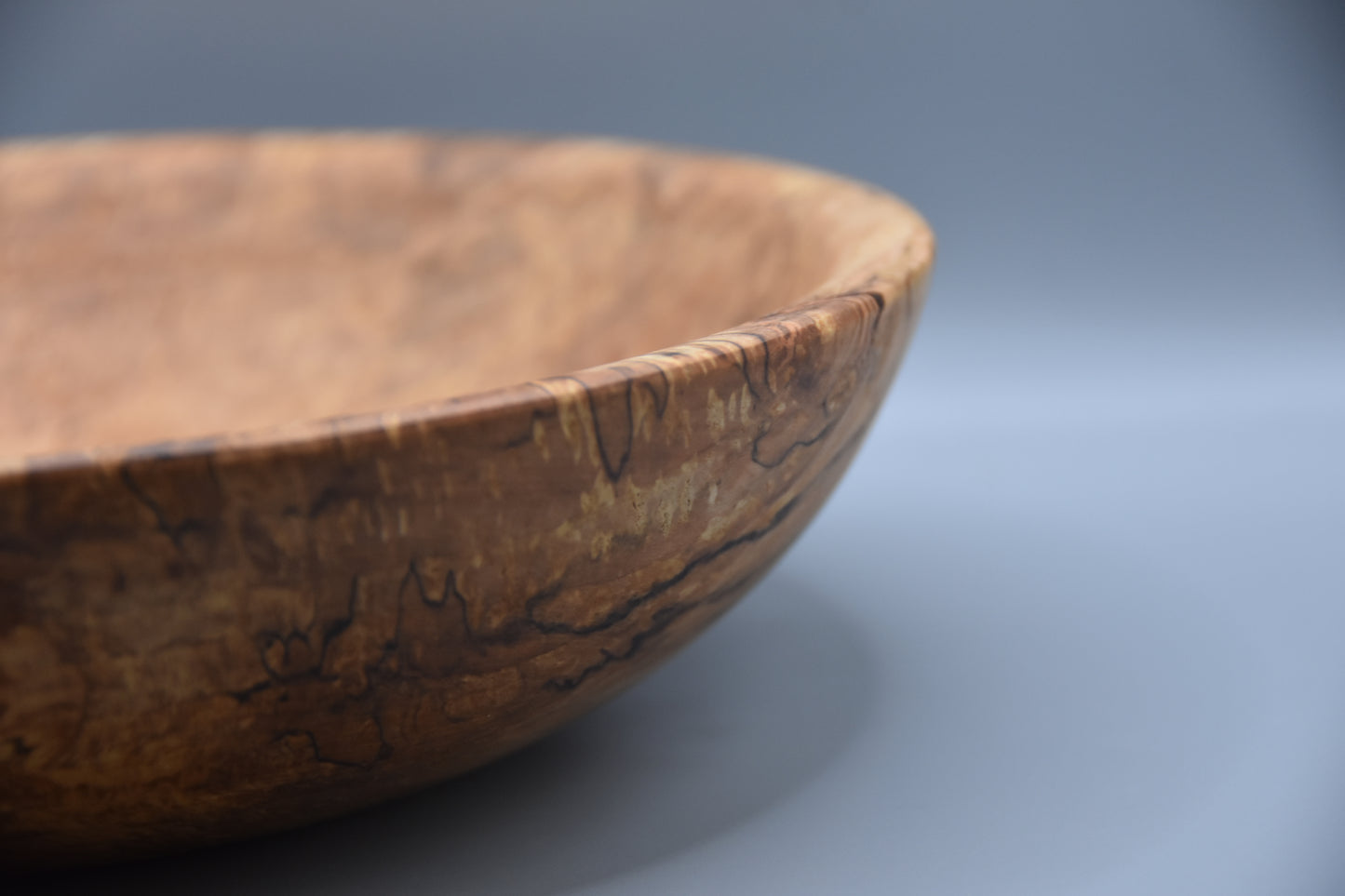The "Ink & Ember" Spalted Ash Shallow Bowl