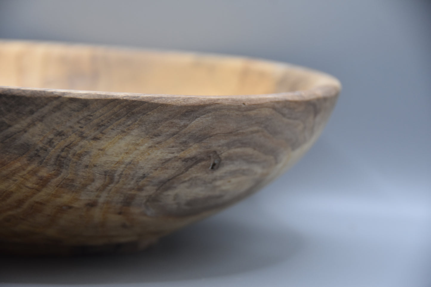 Thin Line Spalted Ash Bowl with Ash Bore Details