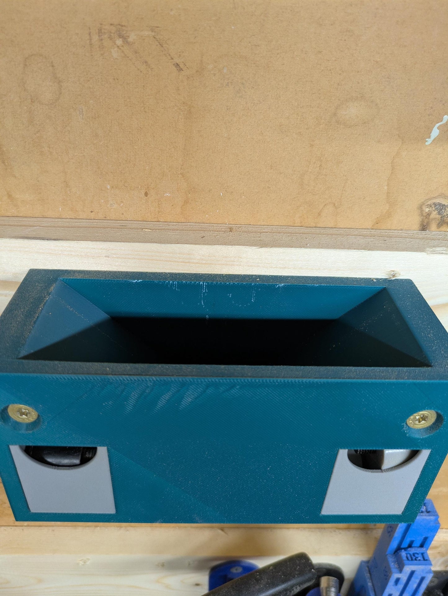 Cole jaw wall mount with two storage bins