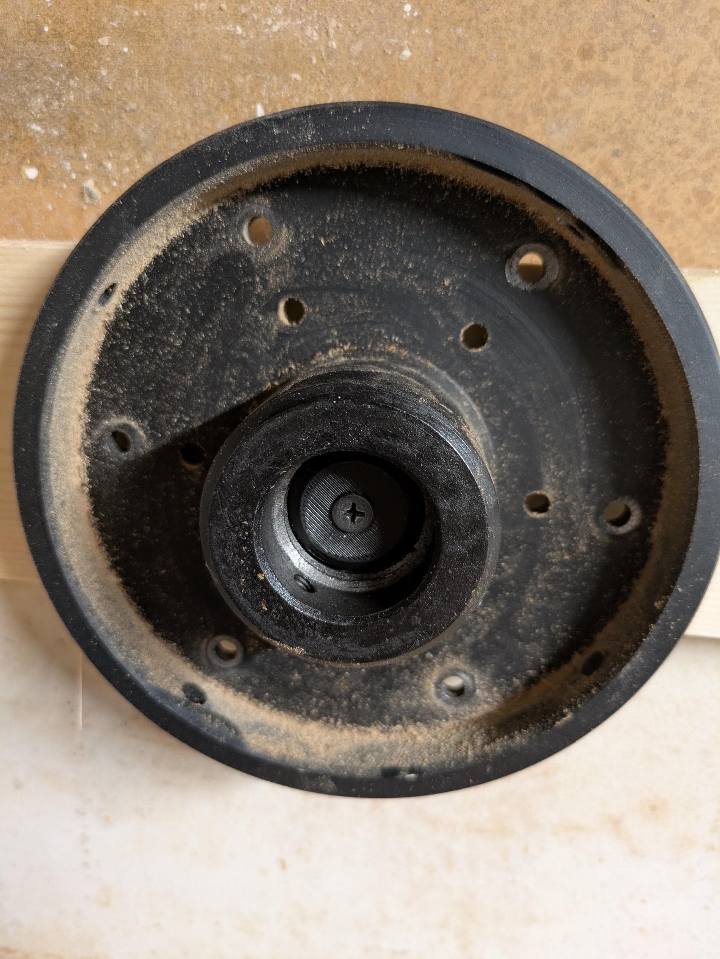 Set of 5 lathe chuck and face plate wall mounts
