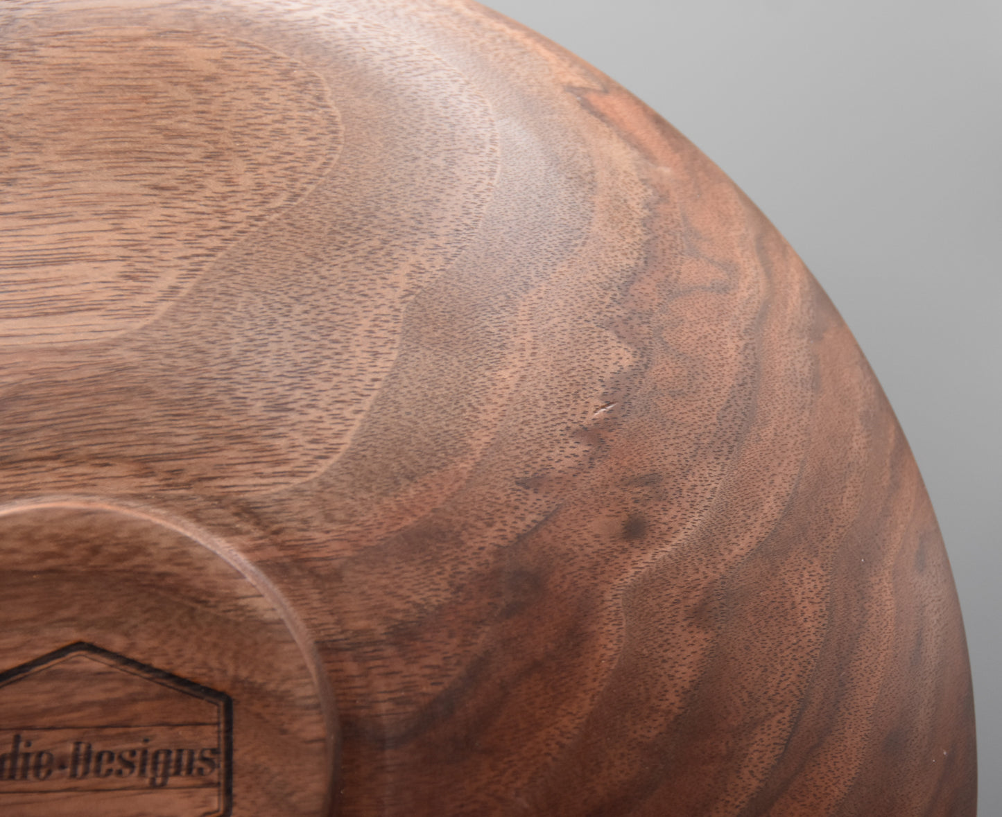 Artisan Hand-Turned Black Walnut Low-Profile Bowl