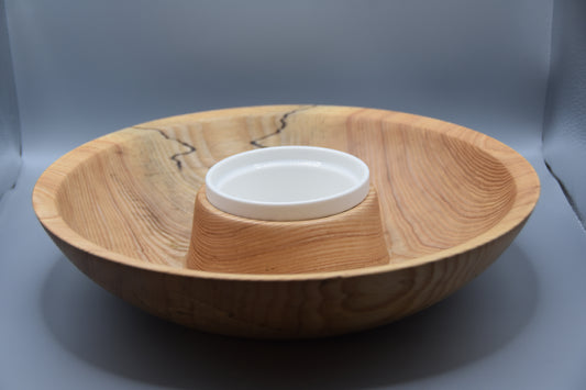 The "Artisan Ink" Spalted Ash Chips & Dip Set