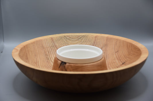 The "Morning Mist" Spalted Ash Chips & Dip Set