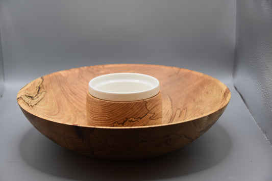 The "Storm Center" Spalted Ash Chips & Dip Set