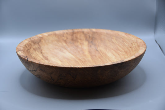The "Ink & Ember" Spalted Ash Shallow Bowl
