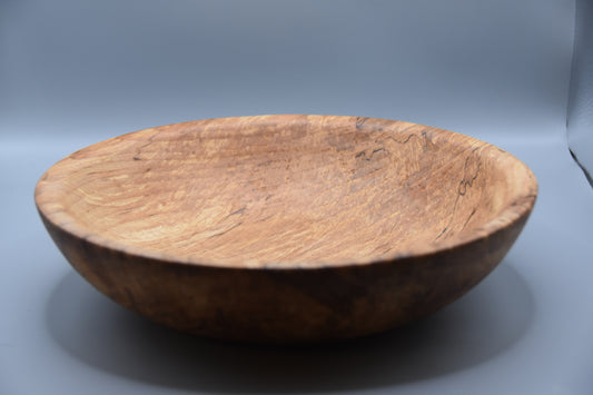 The "Ink & Ember" Spalted Ash Shallow Bowl