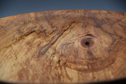 The "Painterly" Spalted Ash Low-Profile Bowl