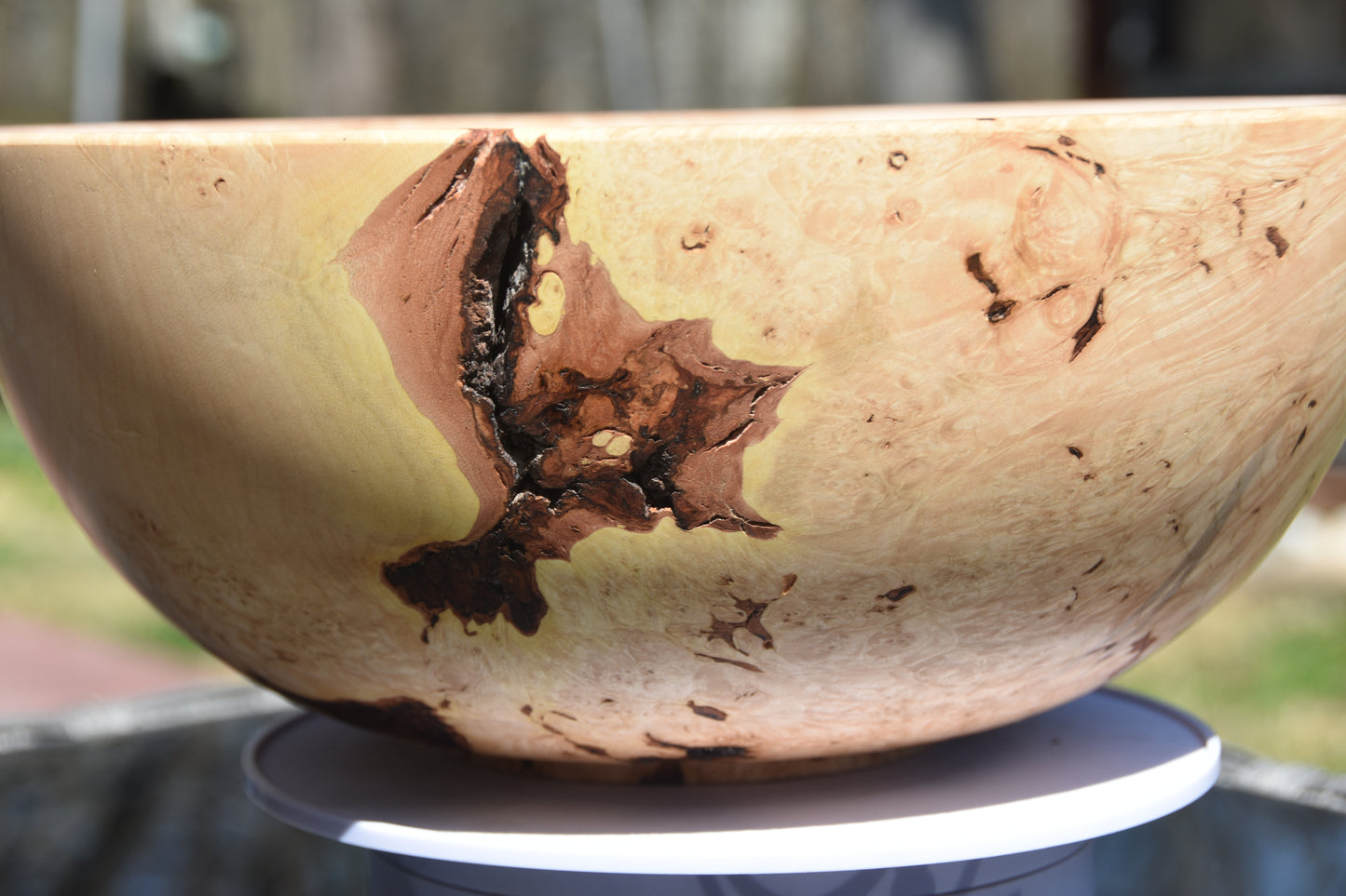 The Wildwood Sovereign: 12-Inch Figured Maple Burl Bowl