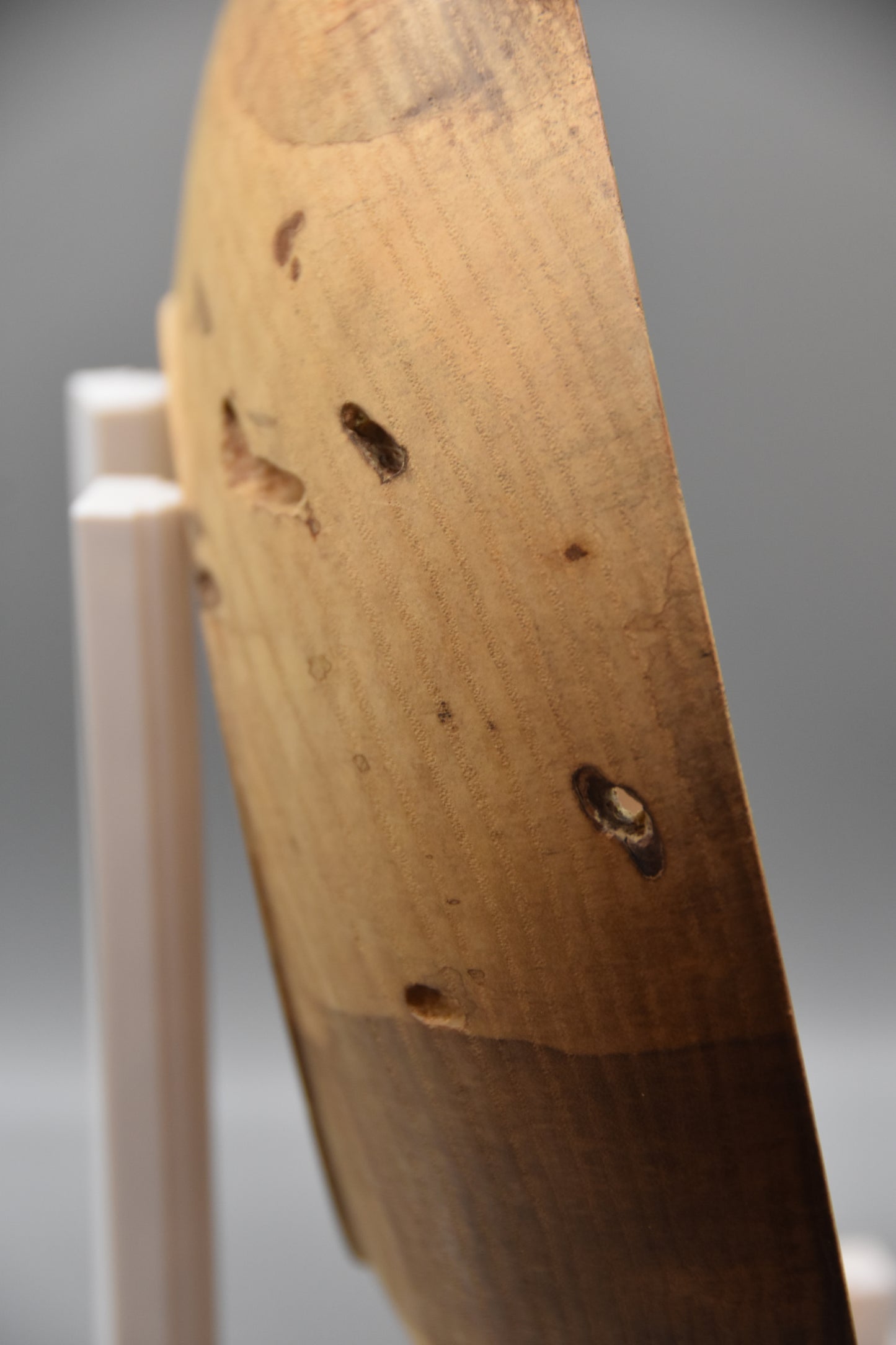10" Low-Profile Spalted Ash Bowl with Natural Bore Holes