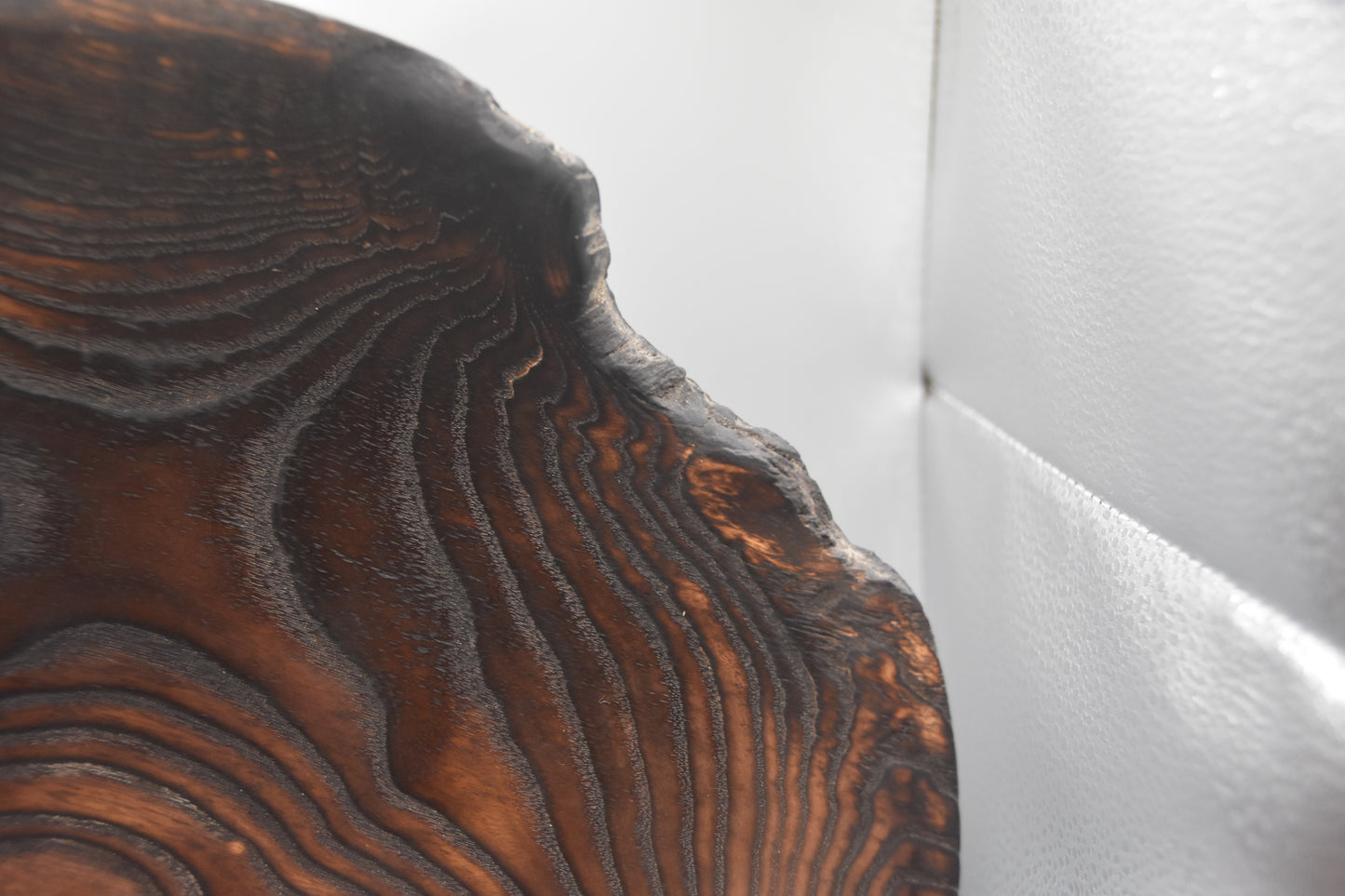 11" Shou Sugi Ban Ash Bowl with Stabilized Rim Decay