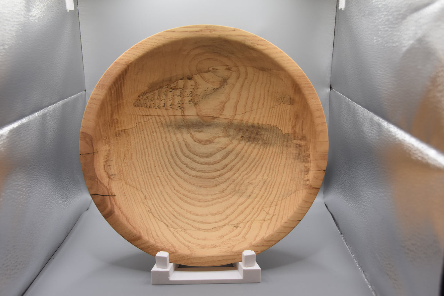 11" Food Safe Spalted Ash Wood Bowl