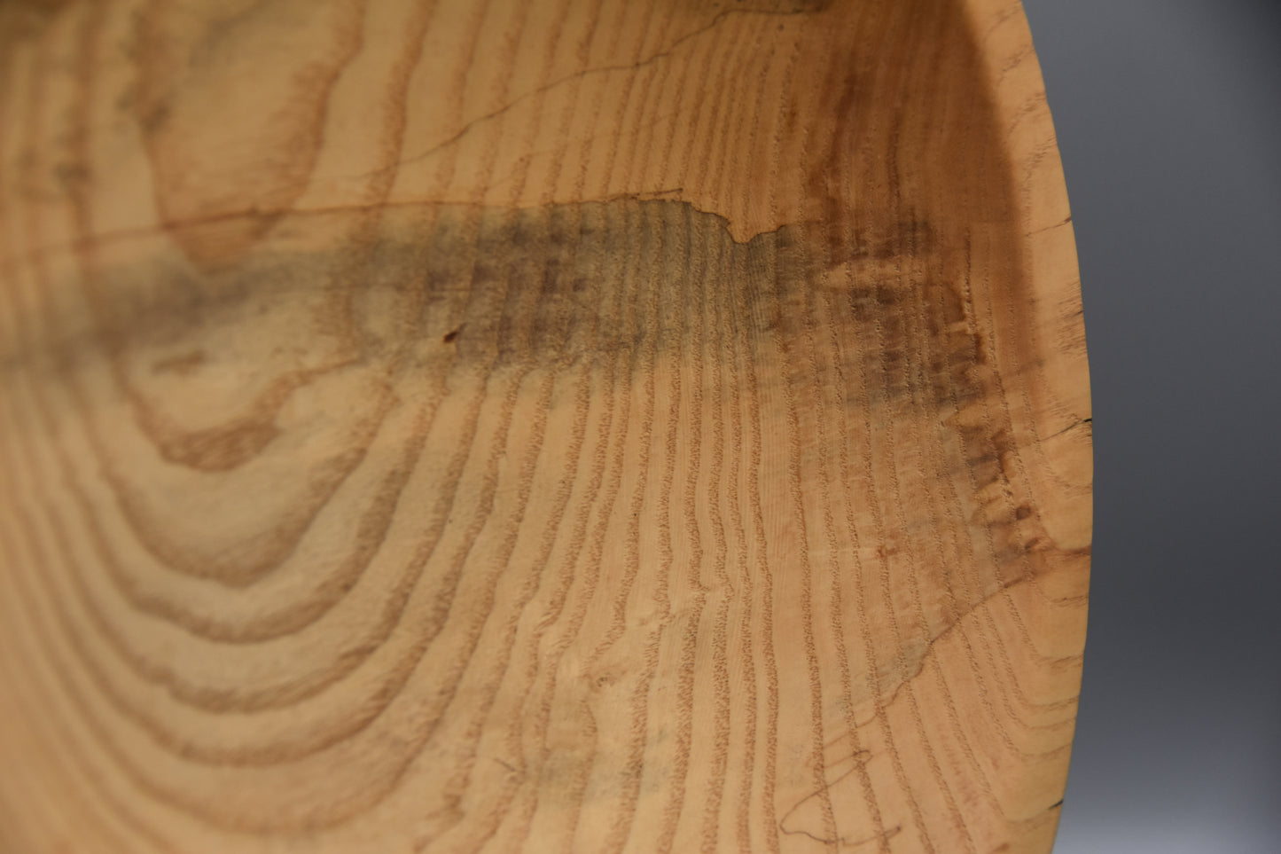 11" Food Safe Spalted Ash Wood Bowl