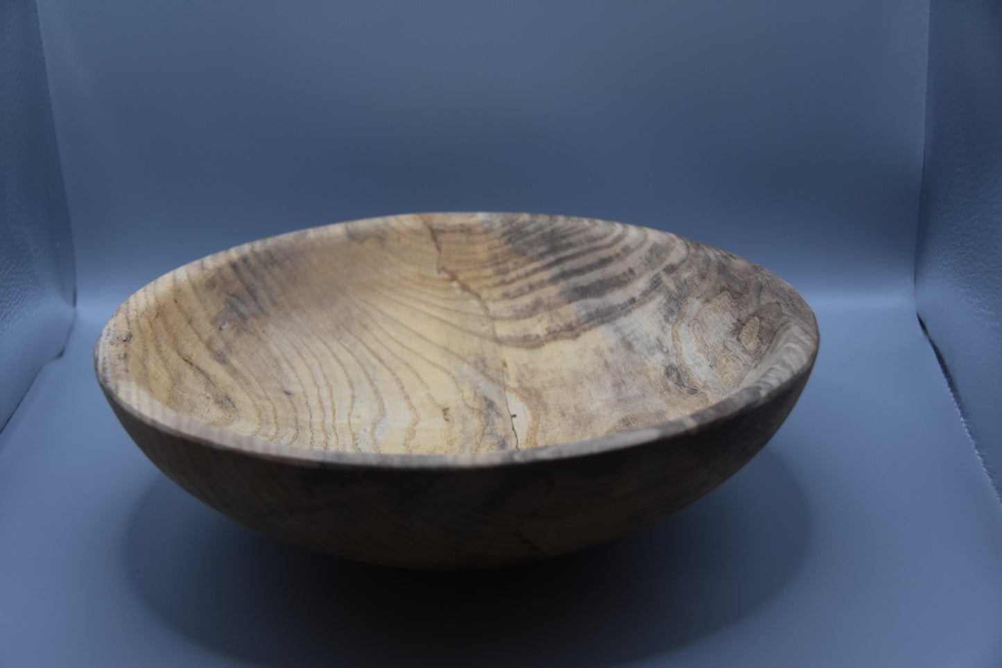 Thin Line Spalted Ash Bowl with Ash Bore Details