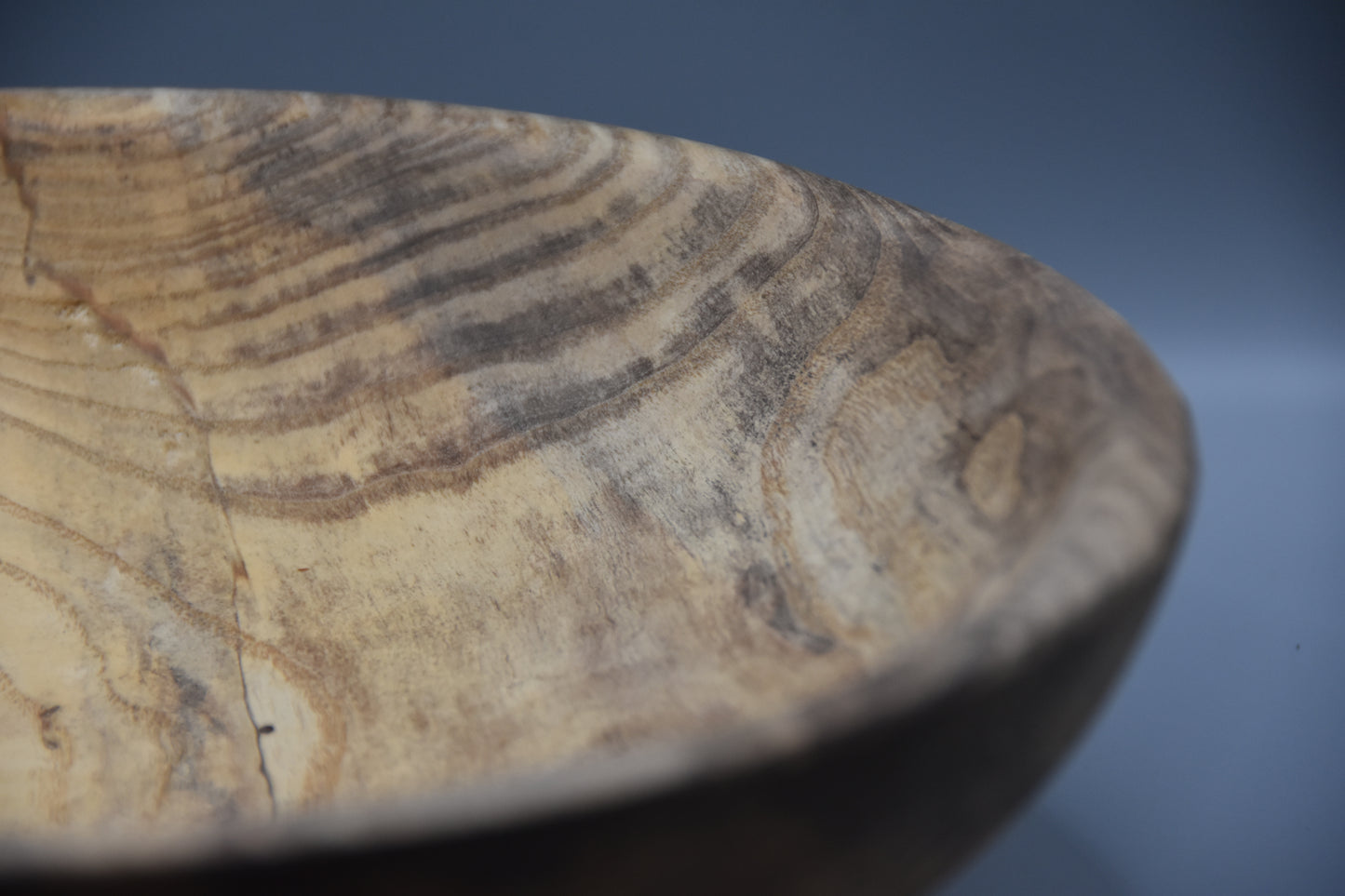 Thin Line Spalted Ash Bowl with Ash Bore Details