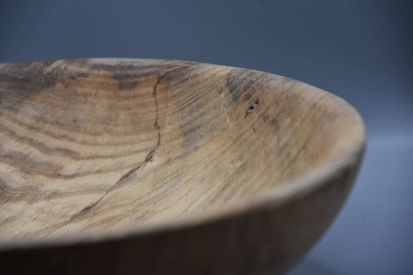 Thin Line Spalted Ash Bowl with Ash Bore Details