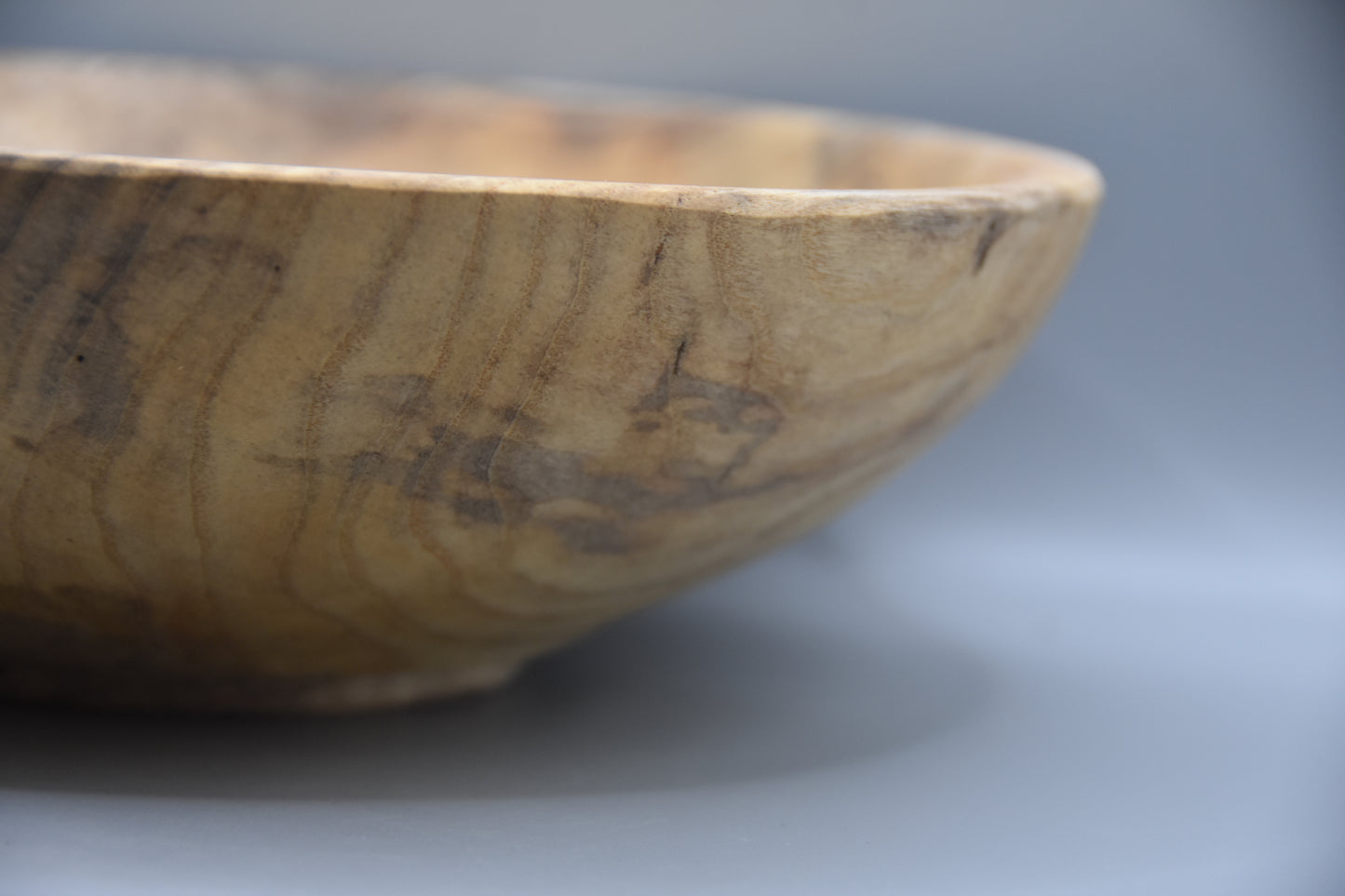 Thin Line Spalted Ash Bowl with Ash Bore Details