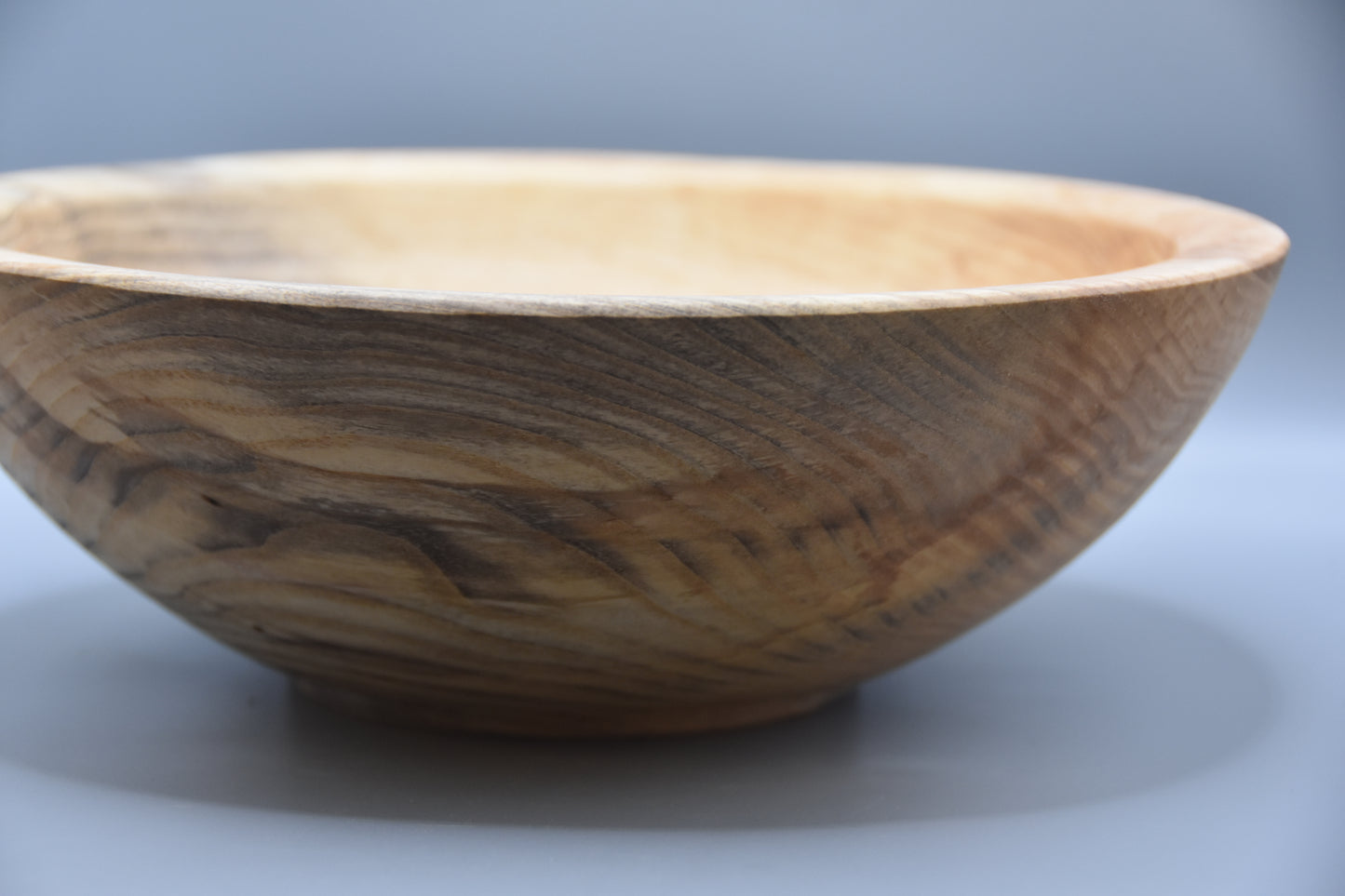 Hand-Turned Tri-Color Spalted Ash Wooden Bowl