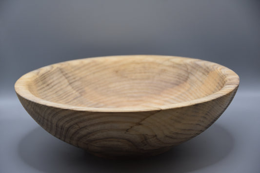 Hand-Turned Spalted Ash Bowl with Emerald Ash Borer Detail
