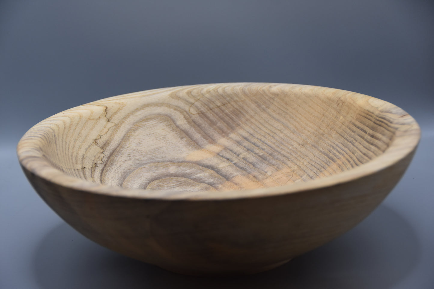 Hand-Turned Spalted Ash Bowl with Emerald Ash Borer Detail