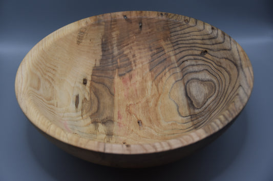 Hand-Turned Spalted Ash Bowl with Natural Bore Detail