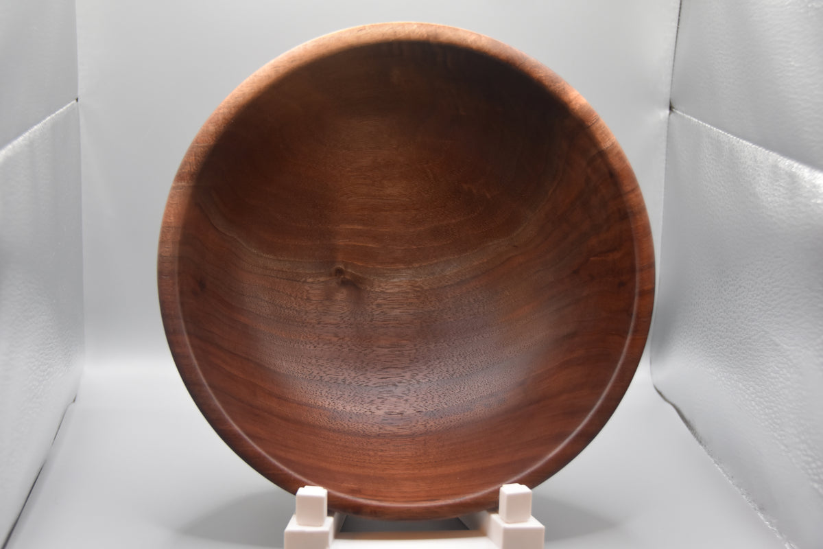 Figured Quartersawn Walnut Bowl with Sapwood Detail – 10" x 3.5"