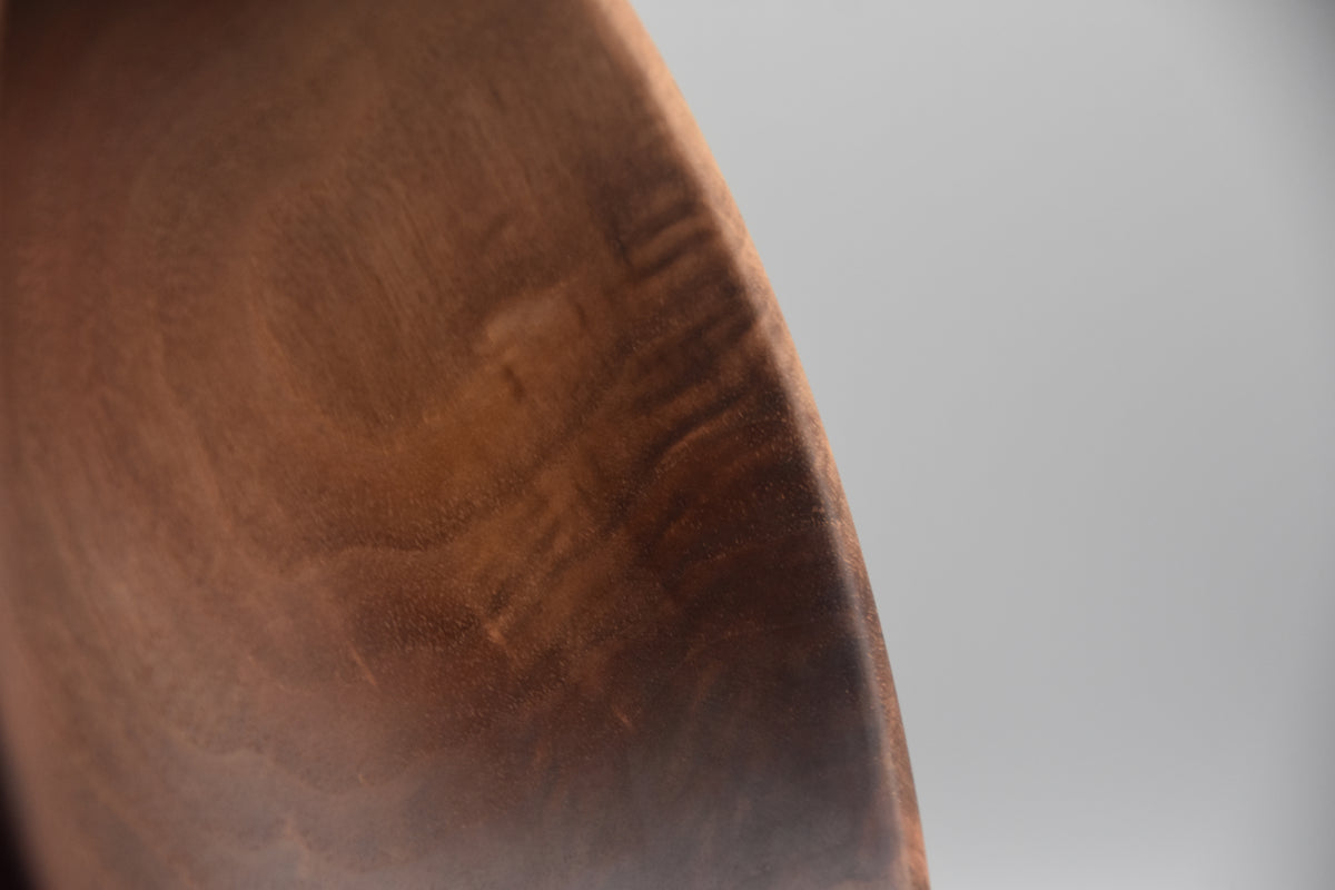 Figured Quartersawn Walnut Bowl with Sapwood Detail – 10" x 3.5"