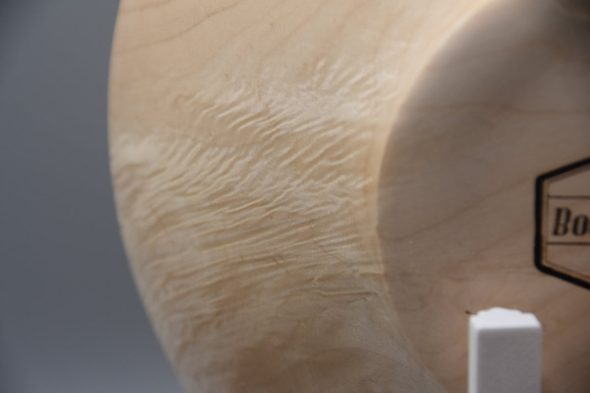 Hand-Turned Maple Bowl with Feather Figure & Tiger Curl