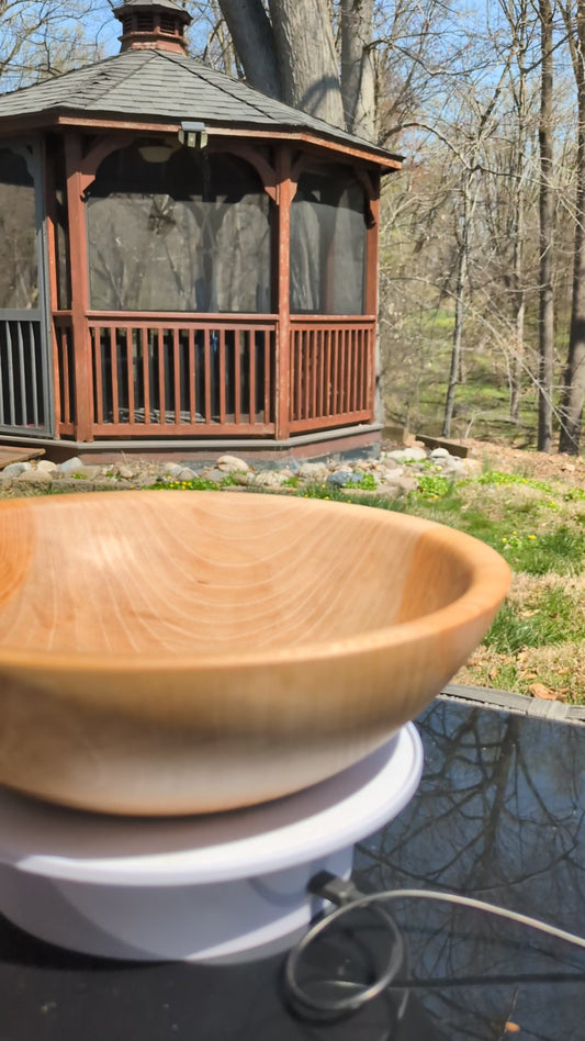 The Meadow Drift: 10-Inch Locally Sourced Sycamore Bowl